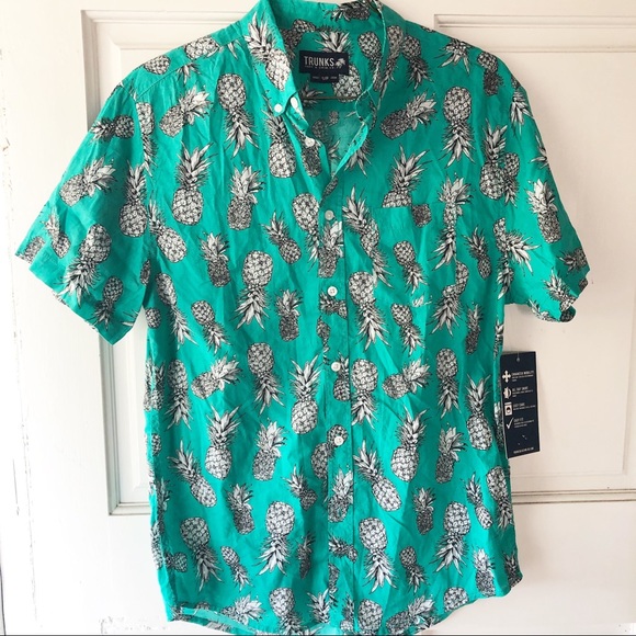Trunks Surf and Swim CO. Pineapple Print Shirt S - Picture 7 of 8